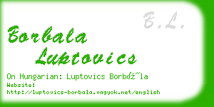 borbala luptovics business card